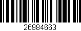 Código de barras (EAN, GTIN, SKU, ISBN): '26984663'