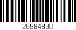Código de barras (EAN, GTIN, SKU, ISBN): '26984890'