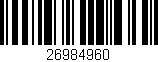 Código de barras (EAN, GTIN, SKU, ISBN): '26984960'