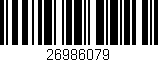 Código de barras (EAN, GTIN, SKU, ISBN): '26986079'