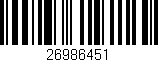 Código de barras (EAN, GTIN, SKU, ISBN): '26986451'