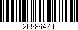 Código de barras (EAN, GTIN, SKU, ISBN): '26986479'