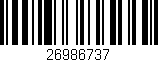 Código de barras (EAN, GTIN, SKU, ISBN): '26986737'