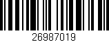 Código de barras (EAN, GTIN, SKU, ISBN): '26987019'