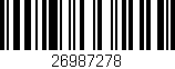 Código de barras (EAN, GTIN, SKU, ISBN): '26987278'