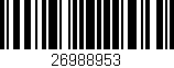 Código de barras (EAN, GTIN, SKU, ISBN): '26988953'