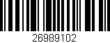 Código de barras (EAN, GTIN, SKU, ISBN): '26989102'