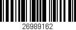 Código de barras (EAN, GTIN, SKU, ISBN): '26989162'