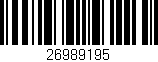 Código de barras (EAN, GTIN, SKU, ISBN): '26989195'