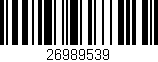 Código de barras (EAN, GTIN, SKU, ISBN): '26989539'