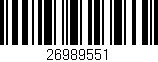 Código de barras (EAN, GTIN, SKU, ISBN): '26989551'