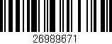Código de barras (EAN, GTIN, SKU, ISBN): '26989671'