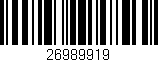 Código de barras (EAN, GTIN, SKU, ISBN): '26989919'