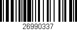 Código de barras (EAN, GTIN, SKU, ISBN): '26990337'