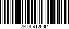 Código de barras (EAN, GTIN, SKU, ISBN): '2699041288P'