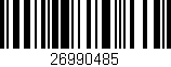Código de barras (EAN, GTIN, SKU, ISBN): '26990485'