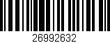 Código de barras (EAN, GTIN, SKU, ISBN): '26992632'