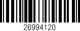 Código de barras (EAN, GTIN, SKU, ISBN): '26994120'