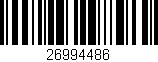 Código de barras (EAN, GTIN, SKU, ISBN): '26994486'