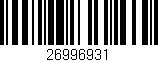 Código de barras (EAN, GTIN, SKU, ISBN): '26996931'
