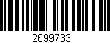 Código de barras (EAN, GTIN, SKU, ISBN): '26997331'
