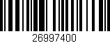 Código de barras (EAN, GTIN, SKU, ISBN): '26997400'