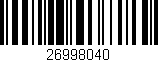 Código de barras (EAN, GTIN, SKU, ISBN): '26998040'