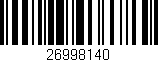 Código de barras (EAN, GTIN, SKU, ISBN): '26998140'
