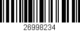 Código de barras (EAN, GTIN, SKU, ISBN): '26998234'