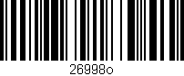 Código de barras (EAN, GTIN, SKU, ISBN): '26998o'