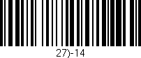 Código de barras (EAN, GTIN, SKU, ISBN): '27)-14'