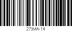 Código de barras (EAN, GTIN, SKU, ISBN): '27)MA-14'
