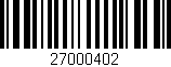 Código de barras (EAN, GTIN, SKU, ISBN): '27000402'