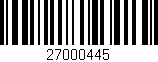 Código de barras (EAN, GTIN, SKU, ISBN): '27000445'