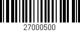 Código de barras (EAN, GTIN, SKU, ISBN): '27000500'