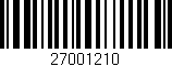 Código de barras (EAN, GTIN, SKU, ISBN): '27001210'