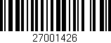 Código de barras (EAN, GTIN, SKU, ISBN): '27001426'