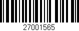 Código de barras (EAN, GTIN, SKU, ISBN): '27001565'