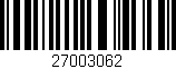 Código de barras (EAN, GTIN, SKU, ISBN): '27003062'