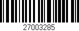 Código de barras (EAN, GTIN, SKU, ISBN): '27003285'