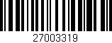 Código de barras (EAN, GTIN, SKU, ISBN): '27003319'