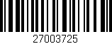 Código de barras (EAN, GTIN, SKU, ISBN): '27003725'