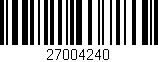 Código de barras (EAN, GTIN, SKU, ISBN): '27004240'