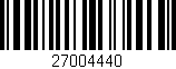 Código de barras (EAN, GTIN, SKU, ISBN): '27004440'