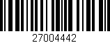 Código de barras (EAN, GTIN, SKU, ISBN): '27004442'