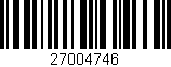 Código de barras (EAN, GTIN, SKU, ISBN): '27004746'