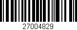 Código de barras (EAN, GTIN, SKU, ISBN): '27004829'