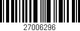 Código de barras (EAN, GTIN, SKU, ISBN): '27006296'