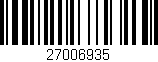 Código de barras (EAN, GTIN, SKU, ISBN): '27006935'