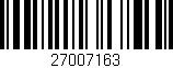 Código de barras (EAN, GTIN, SKU, ISBN): '27007163'